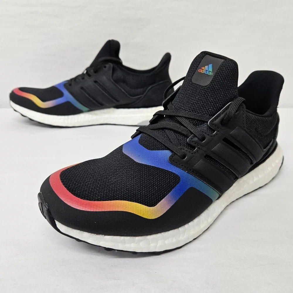 Adidas‎ Women's Ultraboost DNA Running Shoes FV7015 Black Rainbow Sz 10